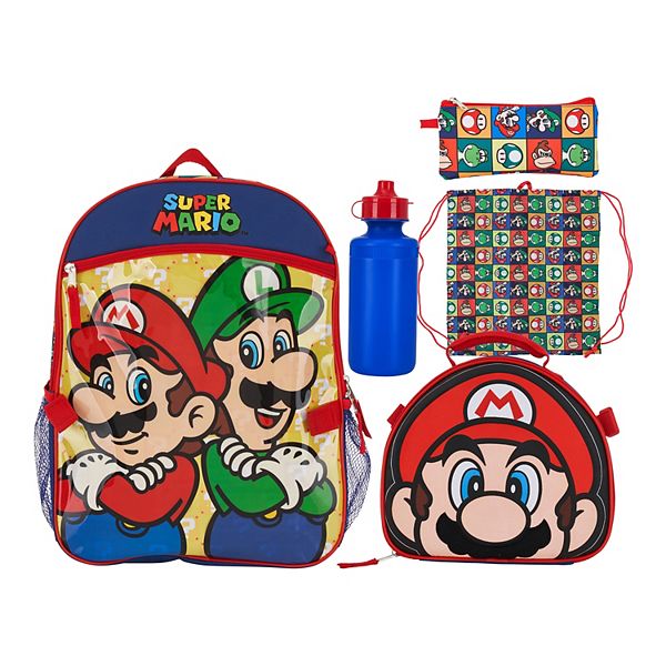 Contratado Matemático Pila de Mario Bros. 5-piece Backpack Set