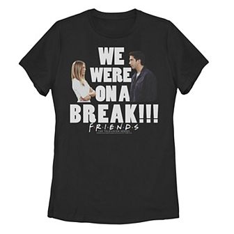 Juniors' Friends Ross & Rachel "We Were on a Break" Quote Graphic Tee