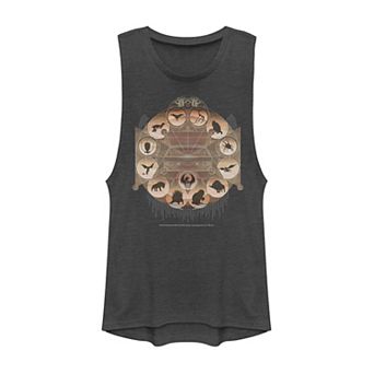 Juniors' Fantastic Beasts Circle of Creatures Muscle Tank Top