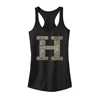 Juniors' Harry Potter H Hogwarts Crest Fill Tank Top