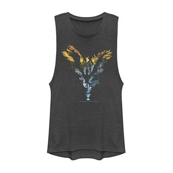Juniors' Harry Potter Dragon Flame Silhouette Muscle Tank Top