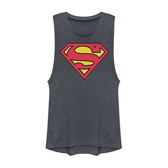 Juniors' DC Comics Superman Classic Logo Muscle Graphic Tank Top