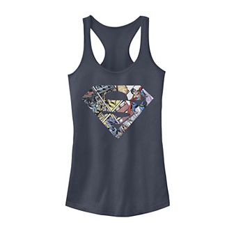 Juniors' DC Comics Superman Comic Cover Logo Tank Top