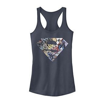Juniors' DC Comics Superman Comic Cover Logo Tank Top
