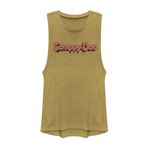 Juniors' Scooby-Doo "Scrappy-Doo" Logo Muscle Graphic Tee