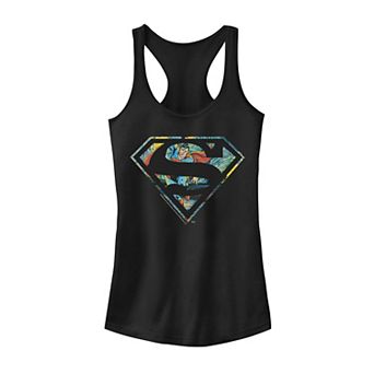 Juniors' DC Comics Superman Face Logo Tank Top