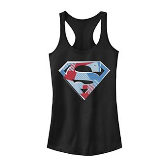 Juniors' DC Comics Superman Cutout Logo Graphic Tank Top
