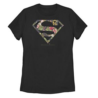 Juniors' DC Comics Superman Tropical Logo Tee
