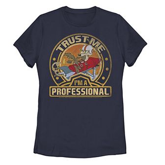 Juniors' Wile E. Coyote "Trust Me" Rocket Launch Graphic Tee