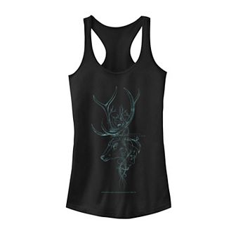 Juniors' Harry Potter Stag Patronus Line Art Graphic Tank Top