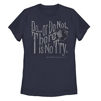 Juniors' Star Wars Yoda "There is No Try" Graphic Tee