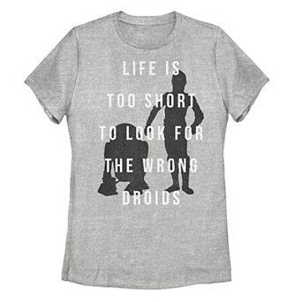 Juniors' Star Wars R2-D2 C-3PO Life's Too Short Tee