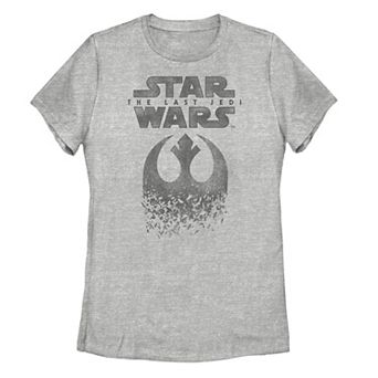 Juniors' Star Wars The Last Jedi Rebel Logo Disintegrated Tee