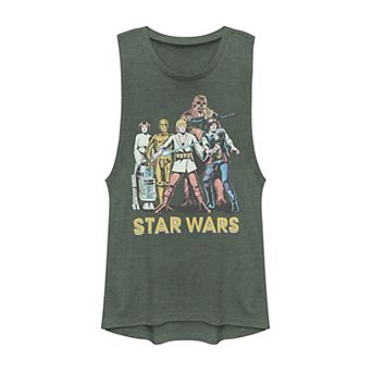 Juniors' Star Wars Cartoon Characters Muscle Tank Top