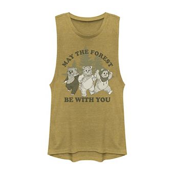 Juniors' Star Wars Ewoks "May The Forest Be With You" Muscle Tank Top