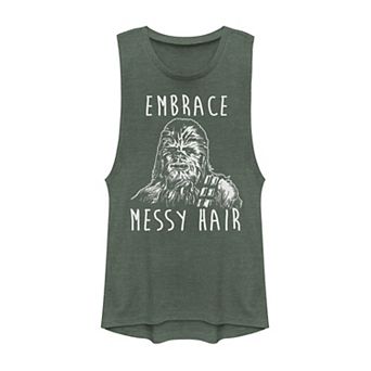 Juniors' Star Wars Chewbacca "Embrace Messy Hair" Muscle Tank Top