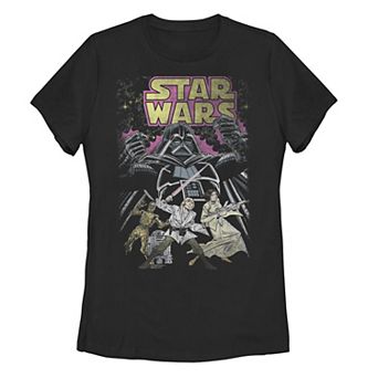 Juniors' Star Wars Vintage Classic Comic Book Tee