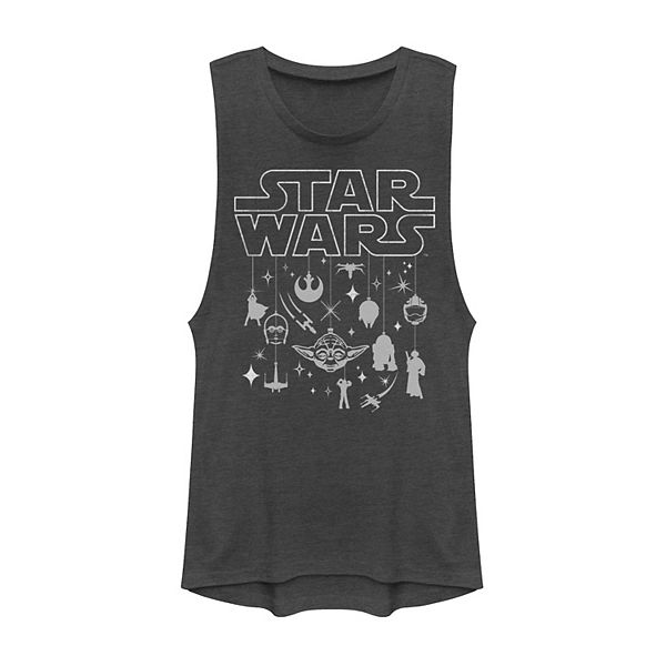Juniors' Star Wars Holiday Silhouettes Muscle Tank Top