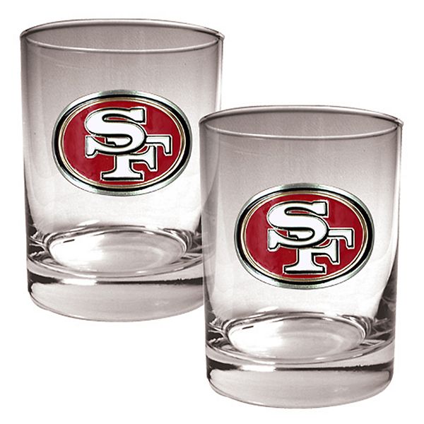 San Francisco 49ers 2 pc. Rocks Glass Set