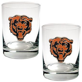 Chicago Bears 2 pc Rocks Glass Set