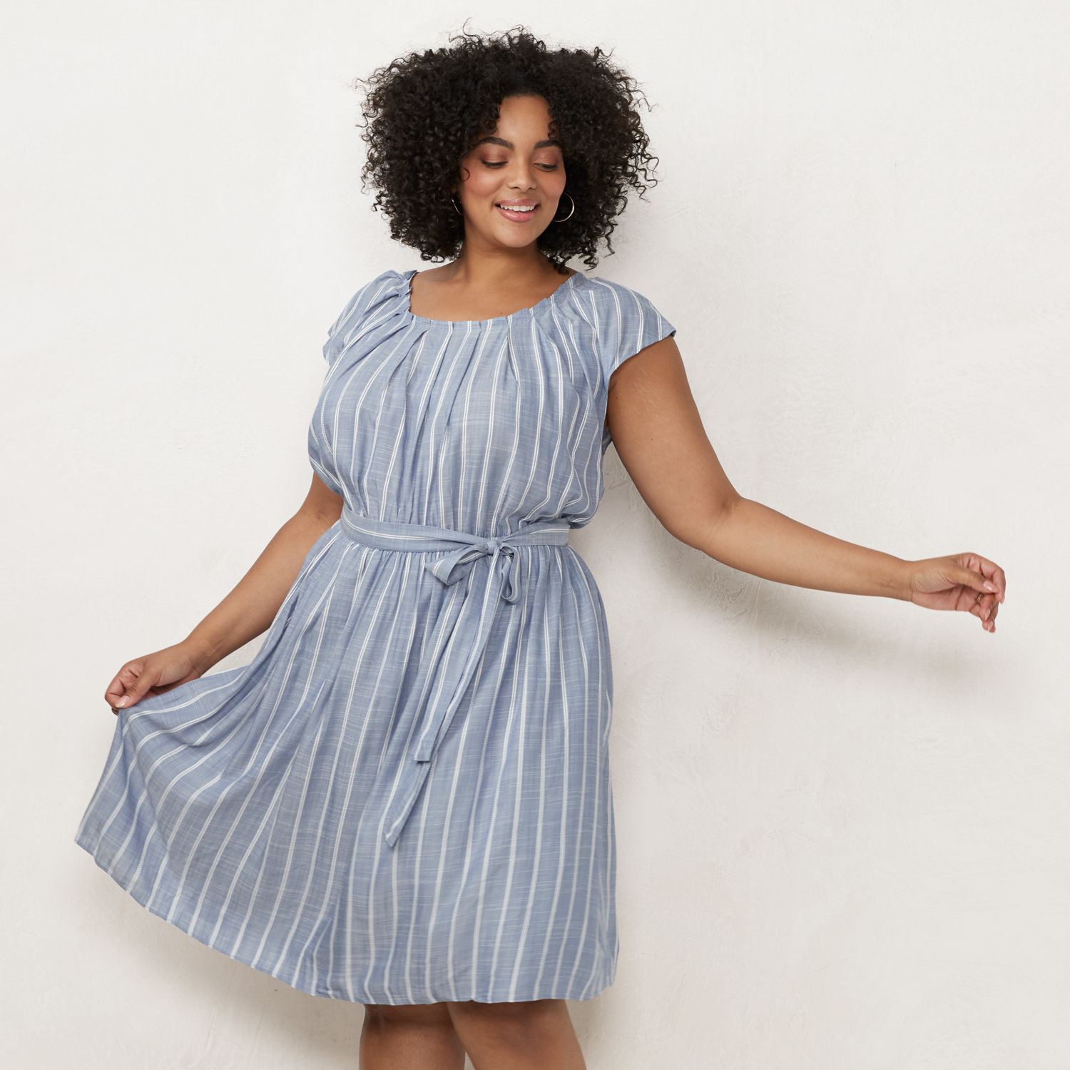 plus size pleated dress