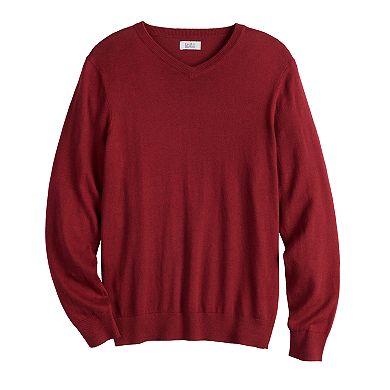 Men's Croft & Barrow® Easy-Care Solid V-Neck Sweater