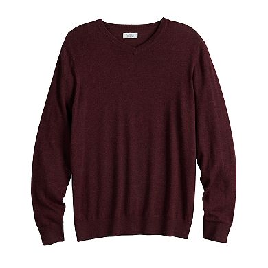 Men's Croft & Barrow® Easy-Care Solid V-Neck Sweater