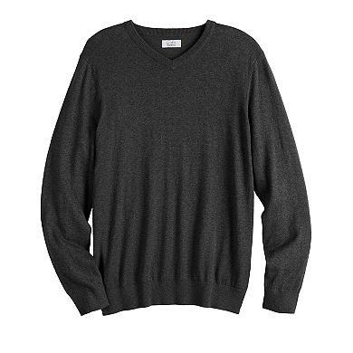 Men's Croft & Barrow® Easy-Care Solid V-Neck Sweater