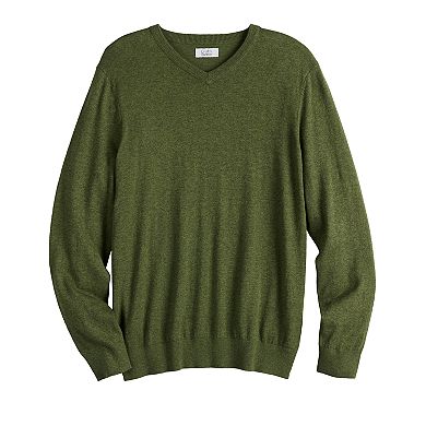 Men's Croft & Barrow® Easy-Care Solid V-Neck Sweater
