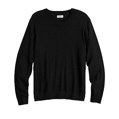 Men's Croft & Barrow® Easy-Care Solid V-Neck Sweater