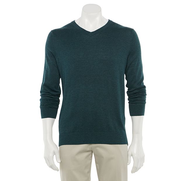 Men s Croft Barrow Easy Care Solid V Neck Sweater