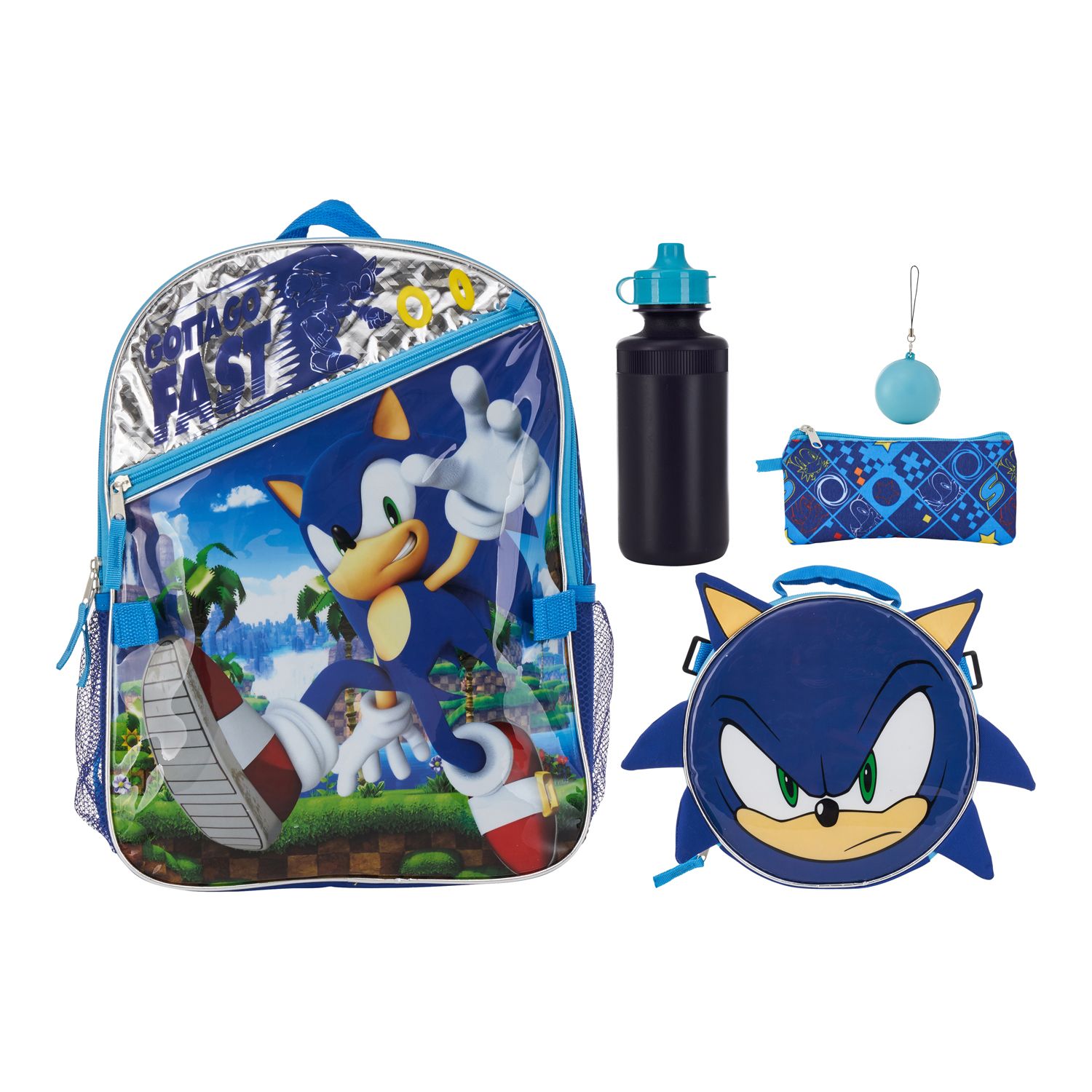 sonic bookbag and lunch box