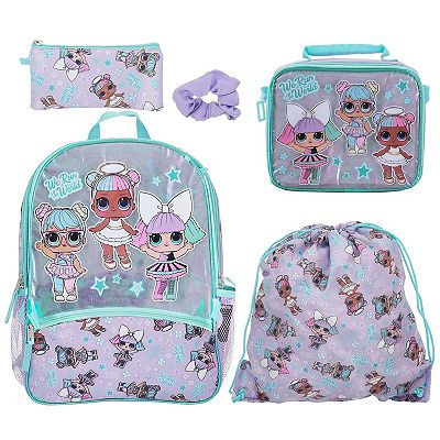 Girls 5 piece L.O.L. Surprise Backpack Set