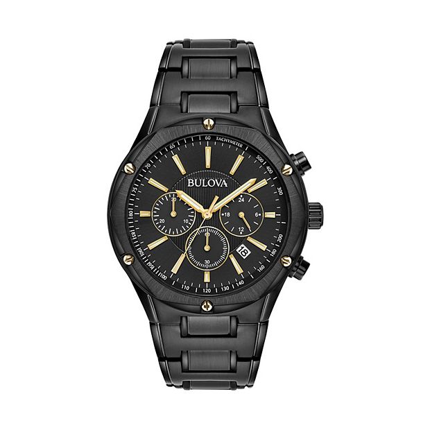 Bulova Men s Black Ion Plated Chronograph Watch 98B287