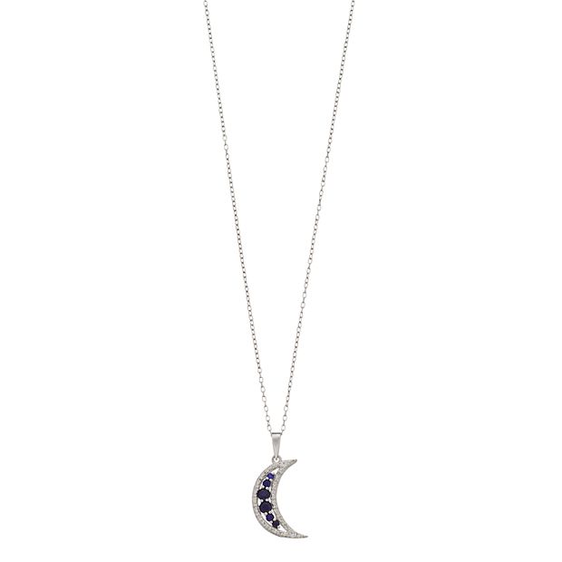 Sapphire sale moon necklace