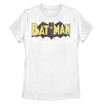 Juniors' DC Comics Retro Batman Large Block Text Logo Tee