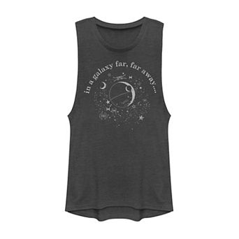 Juniors' Star Wars Death Star In A Galaxy Far Far Away Muscle Tank Top