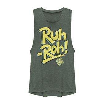 Juniors' Scooby-Doo "Ruh-Roh" Muscle Graphic Tank Top