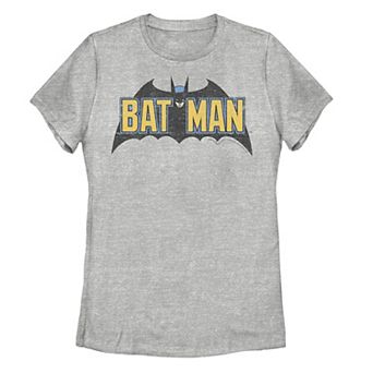 Juniors' DC Comics Batman Distressed Vintage Text Logo Tee