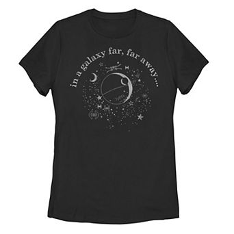 Juniors' Star Wars Death Star "In A Galaxy Far, Far Away" Tee