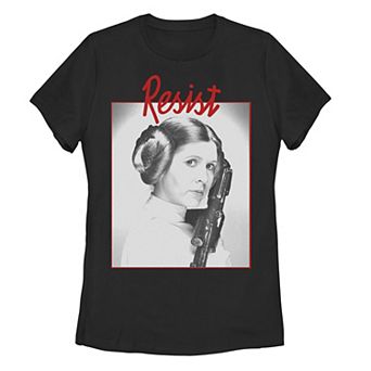 Juniors' Star Wars Princess Leia "Resist" Profile Poster Tee