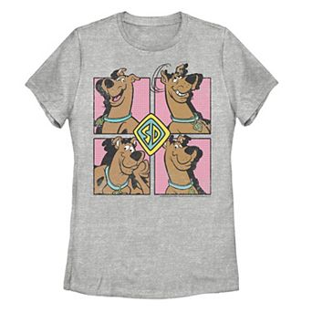 Juniors' Scooby-Doo Portrait Grid Graphic Tee