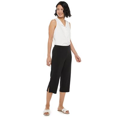 Women's Croft & Barrow® Side Slits Capri Pants