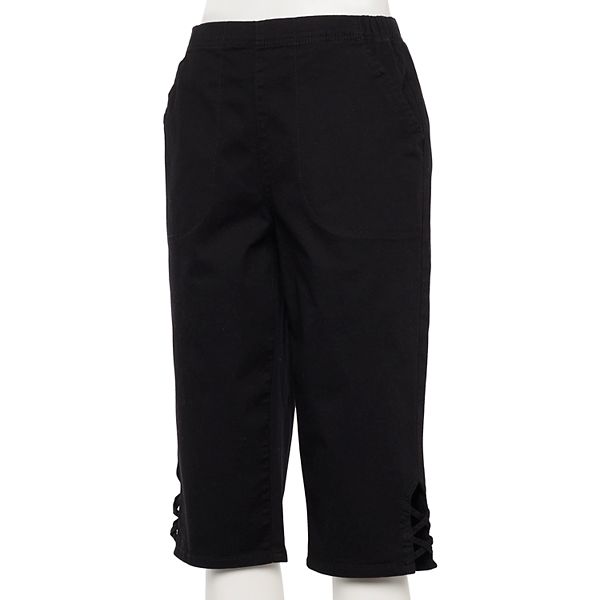 Women's Croft & Barrow® Embellished Hem Skimmer Jeans