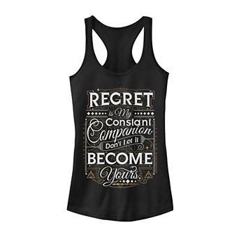 Juniors' Fantastic Beasts "Regret Is My Constant Companion" Quote Tank Top