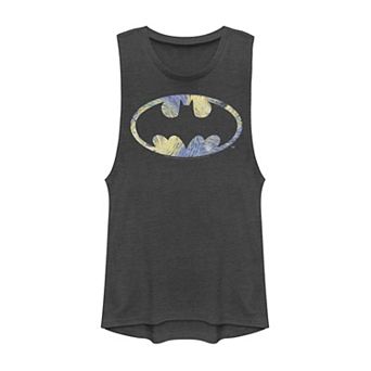 Juniors' DC Comics Batman Starry Night Logo Muscle Tank Top
