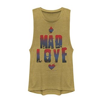 Juniors' DC Comics Batman Harley Quinn Mad Love Muscle Tank Top