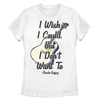 Juniors' Friends "I Wish I Could But I Don't Want To" Phoebe Quote Tee