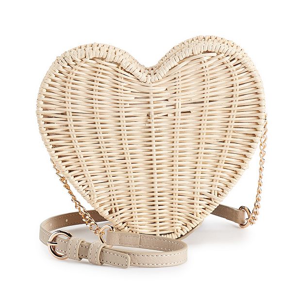 LC Lauren Conrad O-Ring Heart Convertible Crossbody Bag