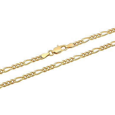 Men's Ion-Plated Stainless Steel Figaro Link Chain Necklace - 24 in.